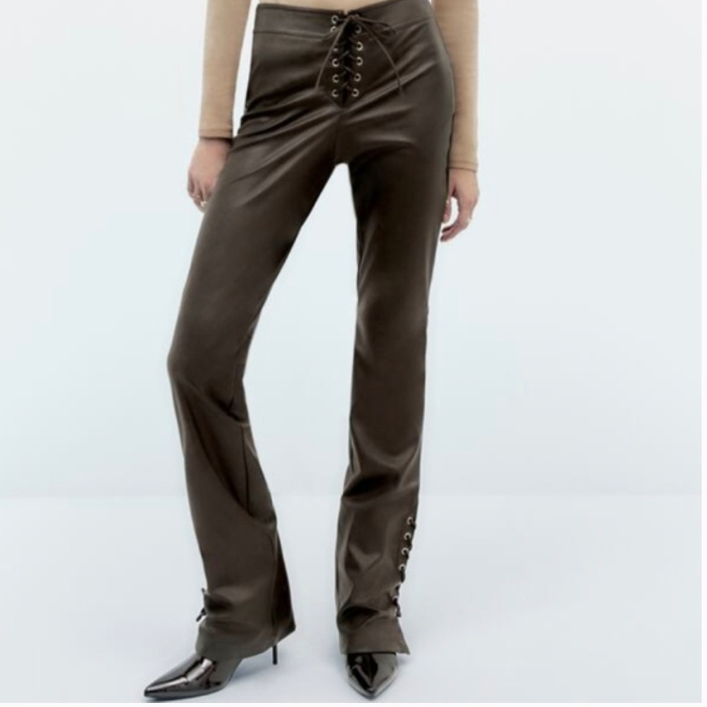 Zara faux leather pants